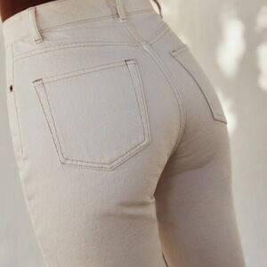Poshmark Nwt Cynthia high rise bone jeans in Cream